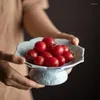 Opslagflessen Keramische Stilt Verfrissing Plaat Creatieve Theesalon Afvoer Fruitborden Gebak Gedroogde Snack