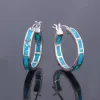 Rings CiNily Round Multicolor Opal 925 Sterling Silver Hoop Earrings for Hypoallergenic Girls Fine Jewelry Multiple Styles Earring