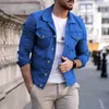 أزياء الرجال جان جاكيت الملابس الخارجية معطف slimfit مع جيب تصميم الأزرار سترة الشارع Streetswear Tops Autumn Tops الملابس 240122