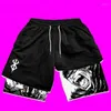 Herenshorts Y2K Zomer Heren Streetwear Anime Berserk Oversize Actieve atletische gym Korte broek Training Fitness Workout Trackkleding