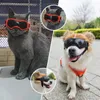 Hundkläder små husdjursglasögon doggles ils solglasögon uv ögonskydd vindtät valp katt roliga glasögon med pannband tillbehör