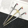 Hårklipp Popacc kinesisk stil Tassel hänge svärd hårnål för kvinnor huvudbonad enkel uppdatering rak linje flickor fest gåva