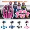 7pcs Kids Bisiklet Kask Pad Seti Dirsek Diz Bilek Pedleri Koruyucu Dişli Kaykay Silindiri Bisiklet Scooter Sports 240131