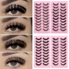 10 paires de faux cils russie D Plus Curl Volumes cils en vrac réutilisables moelleux faux cils 3D vison cils