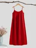 Casual Dresses Vonda Bohemian Women Long Robe 2024 Fashion Summer Sexy Spaghetti Strap ärmlös Maxi Dress V Neck Loose Beach Vestidos