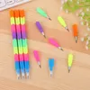 20Pcs School Blocks Replaceable Core Rainbow Pencils Writing Tools Kids Gift Pencils Toy Stationery Pen Splicing Office Plastic 240118