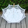 Dekoracyjne figurki wygodne parasol słoneczny delikatny 2 kolory koronkowy wzór kwiatowy efekt wizualny bawełniany lato do tańca wystroju