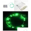 LED -strängar batteridrivna koppar Sier Wire Fairy Lights String 50LES 5M jul Xmas Home Party Decoration Seed Lamp ut DHCBO