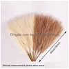 Decorative Flowers & Wreaths 45Cm Faux Pampas Grass Dried Reed Flowers Bouquet Artificial Pompous Fake Plant Home Room Decor Wedding F Dh4C8