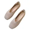 Ballerine in tessuto elasticizzato poco profondo Slip On Mocassini in rete Scarpe da barca lavorate a maglia Donna Traspirante Passeggiata Zapatos De Mujer 240126