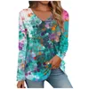 WomenS T Shirt Tee Print Long Sleeve Daily Weekend Basic V Neck Regular Fall Winter Tops Autumn And 240129