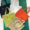 Dames heren stro Raffia strand boodschappentas klassieke clutch driehoek schouder Designer tassen geweven vakantie Crossbody handtas tote mode portemonnee portemonnees weekendtas