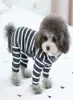 Одежда для собак для маленьких собак Летний полосатый комбинезон для чихуахуа Пальто для французского бульдога Мягкая пижама для собак Костюм для домашних животных XXL Y203527931