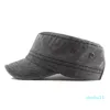 Casquettes de baseball Casquette militaire en coton pour hommes Chapeau de cadet Camionneur Militaire Plat Réglable Baseball Classique