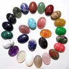 Anhänger Halsketten 13x18mm Naturstein Tigerauge Türkise Quarzkristall Opal Oval Cabochon für DIY Schmuckherstellung Halskette