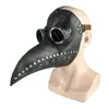 Party Supplies Plague Doctor Black Mask Vuxen Long Nose Bird Beak Steampunk Latex Halloween Cosplay Props