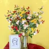Декоративные цветы, искусственный цветок, маленькая роза, 26 головок, шелковое украшение для домашнего стола, свадебный подарок на День святого Валентина