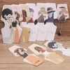 Jewelry Pouches 50pcs Girls Necklace Bracelet Packing Card 12x4.5cm Foldable Display For DIY Retail Price Hang Tag Kraft Paper