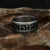 Cluster Ringen Eenvoudige Vintage Rvs Viking Rune Ring Voor Mannen Vrouwen Mode Celtics Knoop Paar Amulet Sieraden Gift Drop