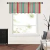 Kurtyna kolorowa konsystencja paska Małe okno Valance Sheer krótka sypialnia Dekor Home Decor Drapes