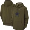 Dallas''cowboys''men نساء الشباب تحية لخدمة الأداء الهامش Pullover Hoodie