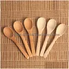 Cuillères 12,8 cm / 5 pouces cuillère en bois vaisselle écologique cuillère en bambou café miel thé soupe cuillère à café agitateur ustensile de cuisine outil Jy0293 Dh8Rj