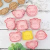 Baking Moulds 8Pcs Jungle Safari Cookie Cutter Animals Stamp Molds For Kid Birthday Party Biscuits Forest Animal Type Accessorie