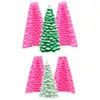 Bakning Mögel Fondant Tools Christmas Tree Candle Silicone Mold Cedar Pine 3D Silicon Cake