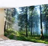 Wandteppiche, wunderschöner natürlicher Wald, bedruckt, großer Wandteppich, Hippie-Hänge-Bohemian-Mandala-Kunst-Dekor