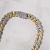 Joyería de moda para hombres y mujeres, cadena de eslabones cubanos de Hip Hop, gargantilla con diamantes, cadena de plata esterlina, collar de cadenas de eslabones cubanos de moissanita