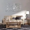 Autocollants muraux islamiques, décoration murale musulmane, miroir acrylique 3D, décoration de chambre à coucher et de salon