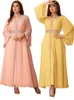 Etnik Giyim Eid Ramazan Müslüman Elbise Kadınlar Djellaba Türkiye Abaya Uzun Vestidos İslami Musulman Fas Kaftan 2024 Robe