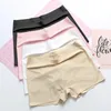 Kvinnors trosor 1 datorer Silkes sömlösa underkläder Boxer Shorts Ladies Safety Pants Solid Color Hög midja underkläder