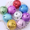 Fournitures de fête 40mm grande étoile creuse Jingle Bells pendentif cloche givrée pour Festival décor d'arbre de noël/bricolage artisanat collier pour animaux de compagnie ornement