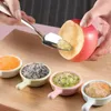 Cucchiai Mango Cucina Acciaio inossidabile Multifunzionale Bordo seghettato Cucchiaio di pompelmo Kiwi Scoop Baby Processore Strumento per purea di frutta