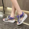 Dress Shoes Cross Border Large Size 2024 Summer Fashion Sports Sandals Women's Casual Fish Mouth Thick Bottom Slope Heels