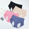 Calcinha feminina para menstruação algodão menstrual cintura alta período feminino à prova de vazamento cuecas menstruelles lingerie plus size