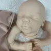 19Inch Reborn Doll Kit Sleeping Baby Valentina av Elisa oavslutade omålade dockdelar med tygkropp färsk färg mjuk beröring 240123