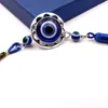 Decoratieve beeldjes Legering Blauw Lucky Evil Eye Kwastje Voor Auto-ophangingen Decoraties Hars Turkse Hanger Charme Bescherming