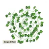 Fleurs décoratives plante artificielle 2.1M couronne de feuilles de lierre vert soie tenture murale vigne famille jardin décoration fête de mariage bricolage fausses feuilles