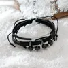 Charm Bracelets Cool And Handsome Overlapping Wear Male Bracelet Suit INS Leather Gift To Boyfriend Dad