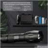 Taschenlampen LED-Taschenlampe Taktische 8000 Lumen T6/L2/V6 Zoombare 5 Modi Aluminium Lanterna Taschenlampen Taschenlampen für Cam Drop Lieferung Licht Dhh2P