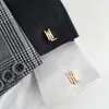 Custom Mens Shirt Cufflinks Personalised Name Initials Letter Stainless Steel Buttons Jewelry Wedding Party Groomsman Gift 240124