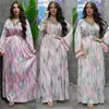 Ethnic Clothing Muslim Dress Arabian Sweet Colored Diamond Abayas For Women Casual Middle Eastern Simple Print Fashion Long