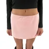 Skirts Y2k Clothes Women Stretchy Miniskirt Ladies Summer Mini Mid Waist Elastic Waistband Ruched Skirt For Party Nightclub