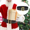 クリスマスの装飾サンタクロースベルトの小道具PUレザー男性用ビンテージバックルベルト