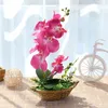 Fleurs décoratives fleur artificielle Double fourchette papillon orchidée grand bonsaï créatif maison-chambre bureau El fête décoration de mariage