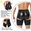 LAZAWG Men Butt Lifter Panties Hip Ehancer Padded Brief Booty Lifting Shapewear Push Up Slimming Panty Mid Waisted Underwear