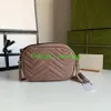 Designer Marmont Collection Mini Cross Body Bag 448065 Black White Red Nude Pink 4 Colors On Point Details Genuine Leather Shoulde275c