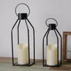 Candle Holders Hanging Candlestick Stand Geometric Metal Basket Iron Lantern Cup Family Wedding Part